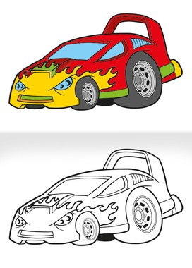 Omalovánky A5 - Auta