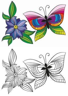 Omalovánky A5 - Barevní motýlci