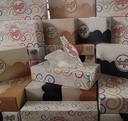 Papírové kapesníčky vytahovací 2vr. v boxu VERITUS UNI