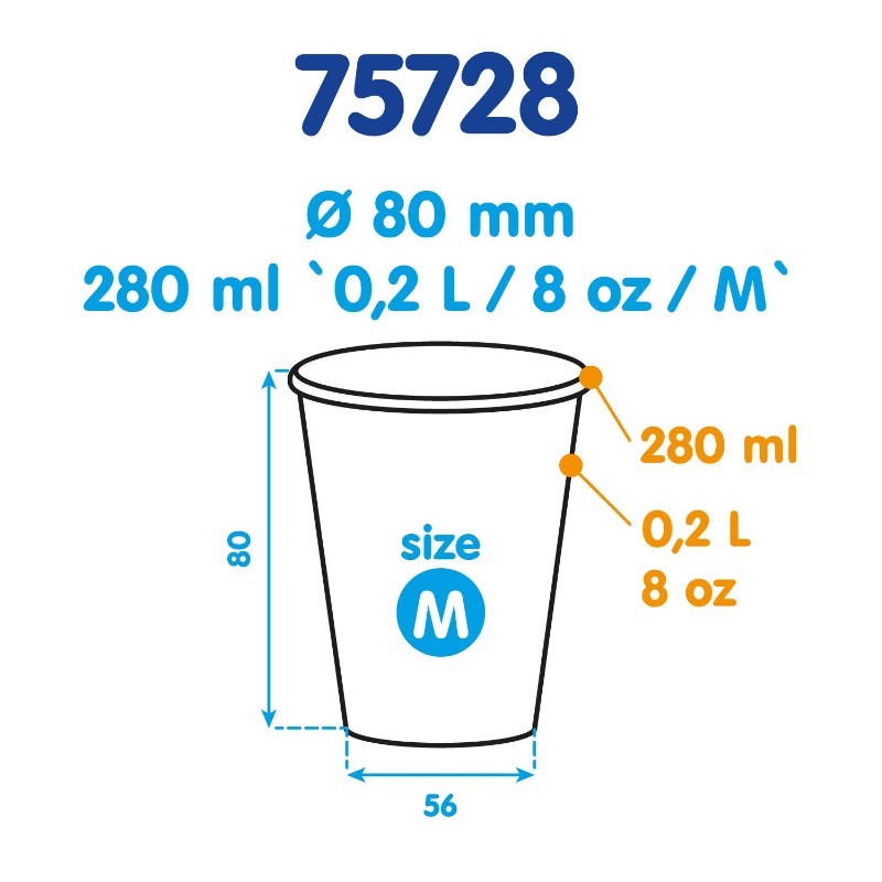 Papírový kelímek 0,2l. Zimní období 50ks.