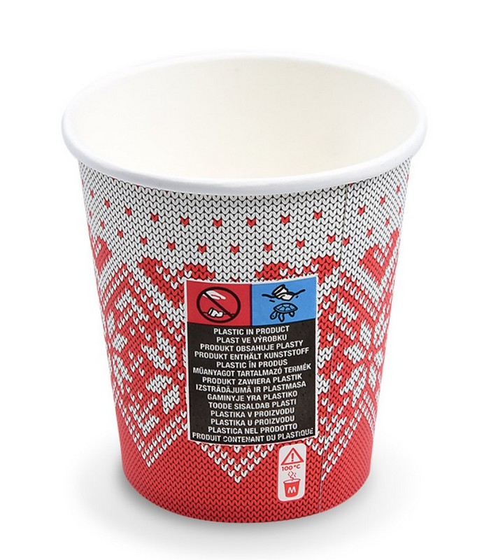 Papírový kelímek 0,2l. Zimní období 50ks.