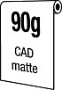 Plotrový papír na roli 90g., 610mm x 46 m. CAD matný