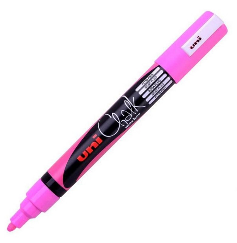 Popisovač křídový UNI PWE-5M 1,8-2,5 mm, RŮŽ