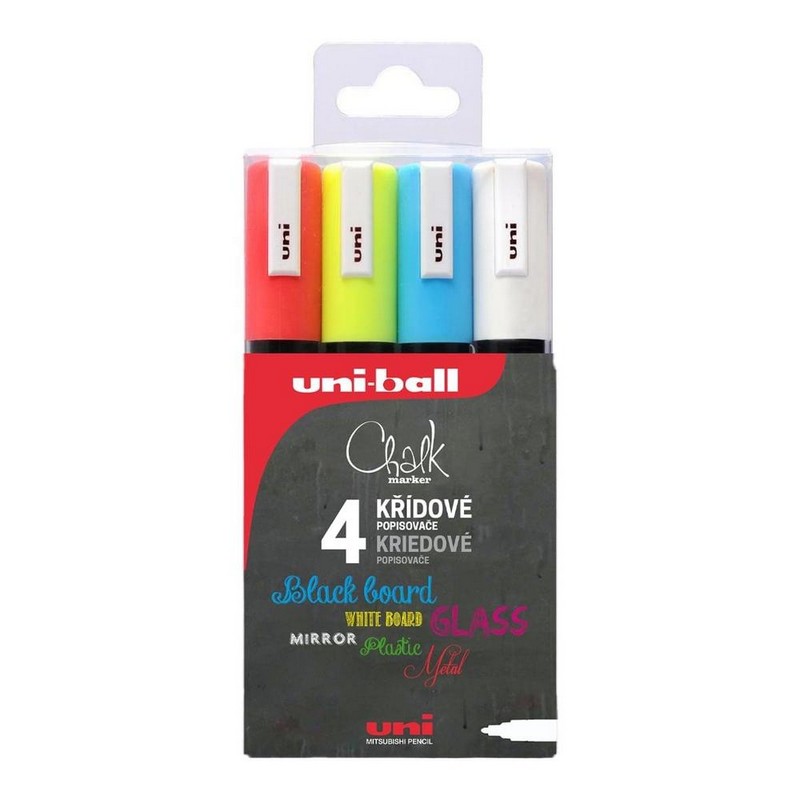 Popisovač křídový UNI PWE-5M 1,8-2,5 mm, SADA 