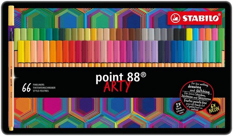 Popisovač STABILO POINT jemný liner 88 ARTY 66 barev Popisovač STABILO POINT jemný liner 88 ARTY 66 barev