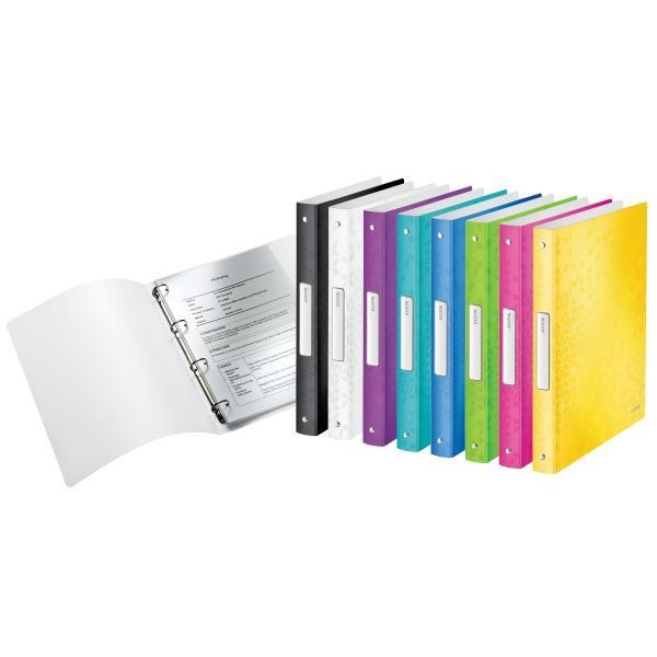 Pořadač 4-kroužkový Leitz WOW A4 MAXI 4 cm,žlutý