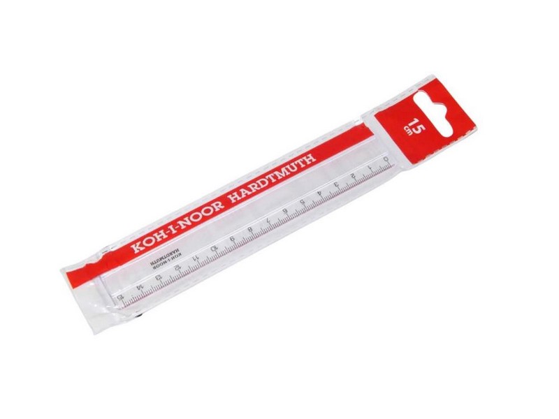 Pravítko 15 cm čiré