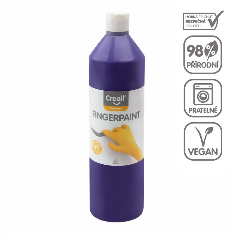 Prstová barva CREALL fingertpaint 750 ml. bílá