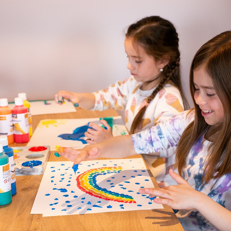 Prstová barva CREALL fingertpaint 750 ml. černá