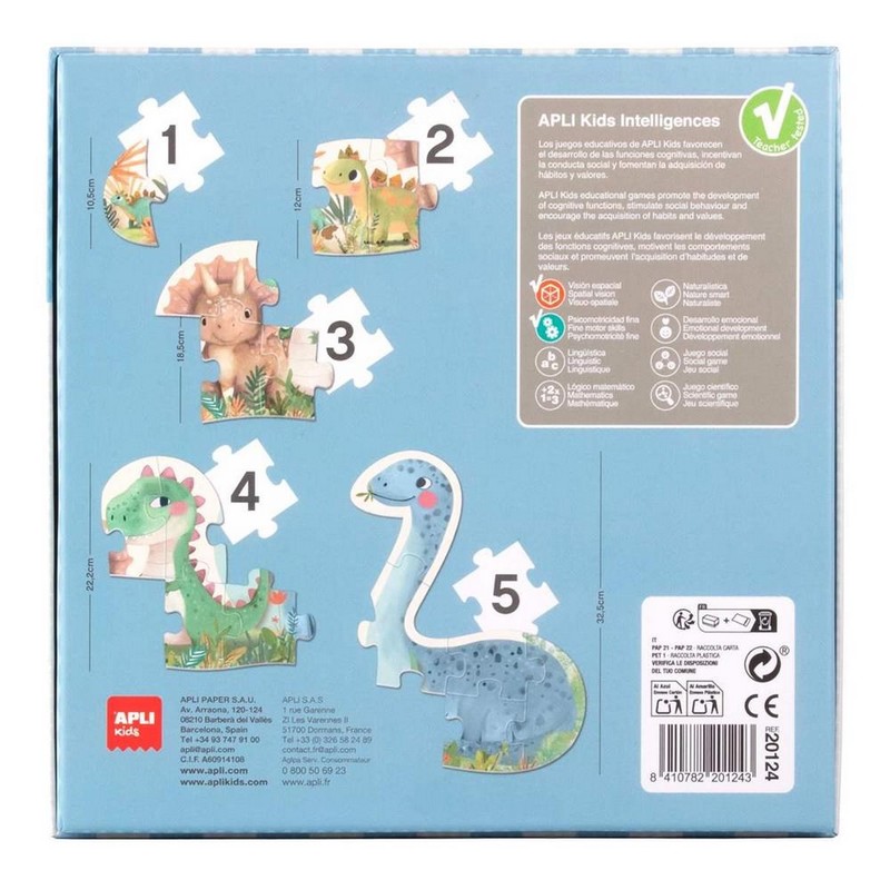 Puzzle edukační - My First 2+ Dinos,15 ks