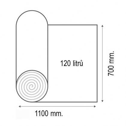 Pytle na odpad 120l. 25 ks. Strong Extra ČERNÉ