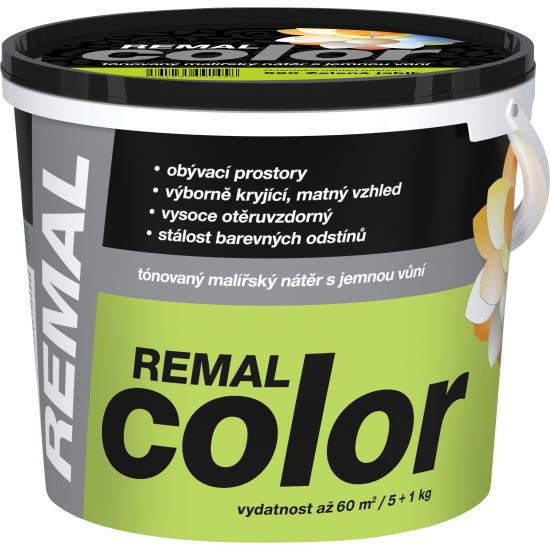 REMAL Color malířská barva na zeď, ZELENÉ JABLKO 590, 6kg