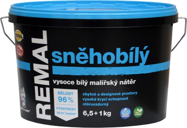 REMAL Sněhobílý vysoce bílá barva na zeď, 6,5 kg