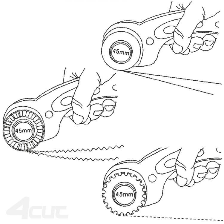 Rotační kruhový řezací nůž 45mm. - NAHRADNI 