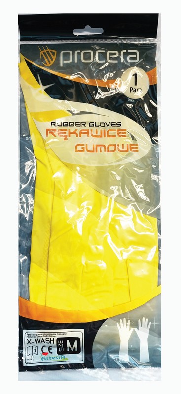 Rukavice GUMOVÉ X-WASH velikost  XL/10+, 1 pár žluté