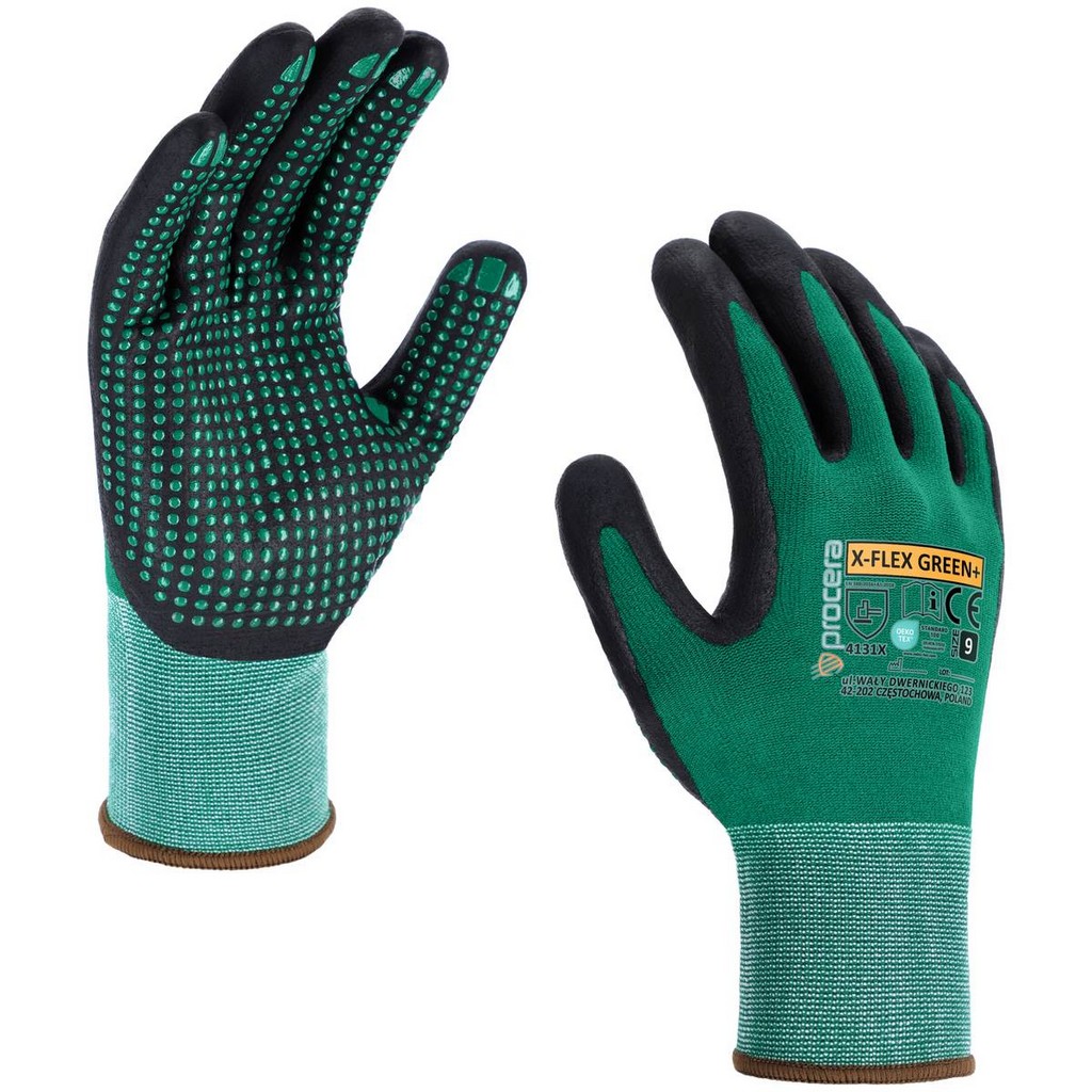 Rukavice pracovní X-FLEX GREEN+ velikost 10.