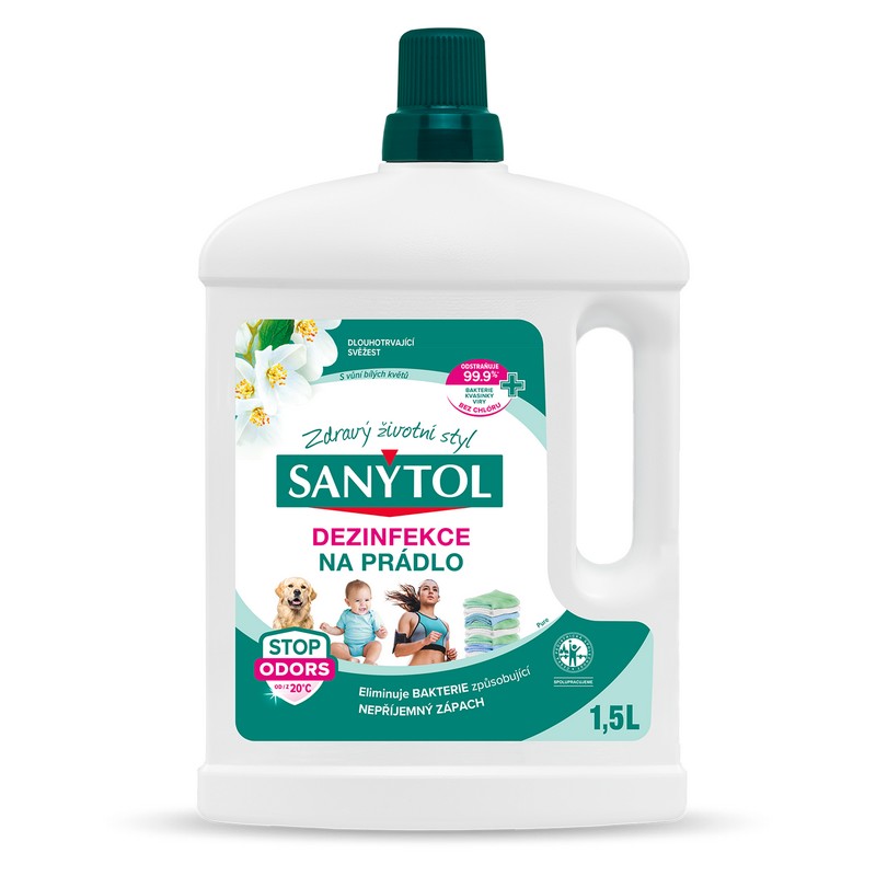 SANYTOL dezinfekce na PRÁDLO 1,5l.