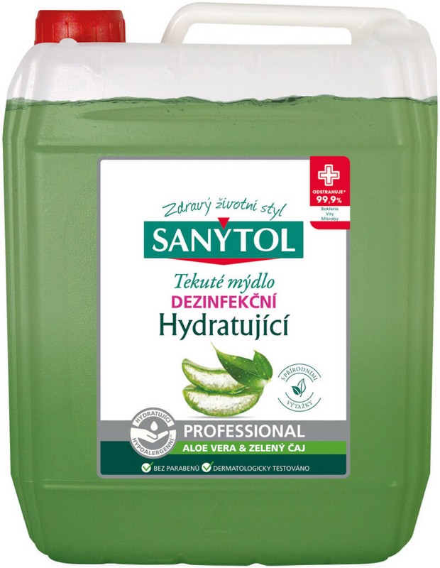 SANYTOL PROFESSIONAL dezinfekční mýdlo na ruce hydratující 5l.