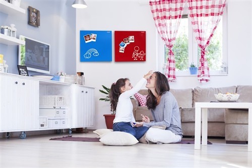 Skleněná magnetická tabule Diamond s oblými rohy 126 x 71 cm