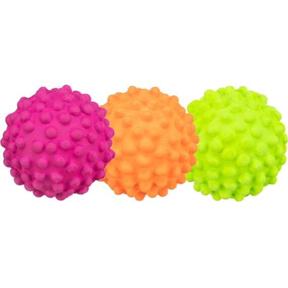 Sportovní míč z tvrdé gumy se zvukem 7 cm