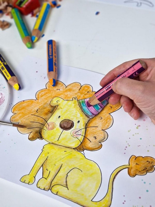 STABILO woody 3 in 1 6 ks Sada s ořezávátkem