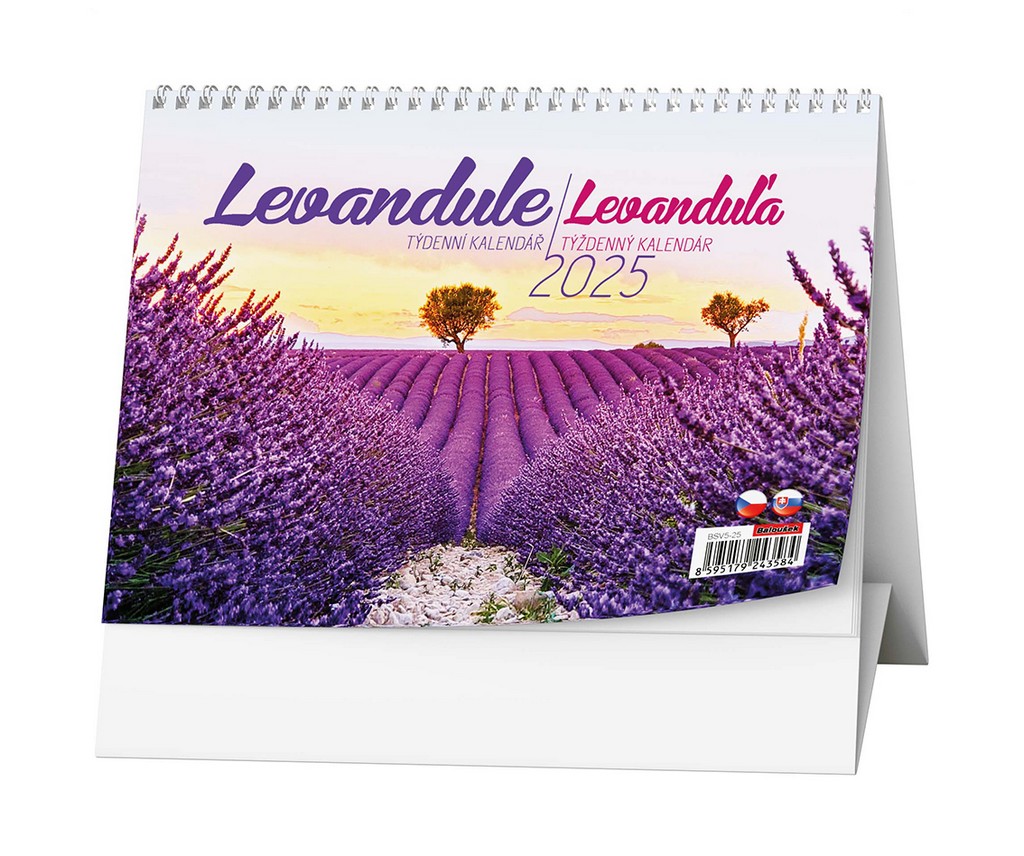 Stolní kalendář týdenní - Levandule