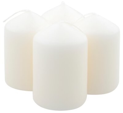 Svíčky adventní bílé 4 ks