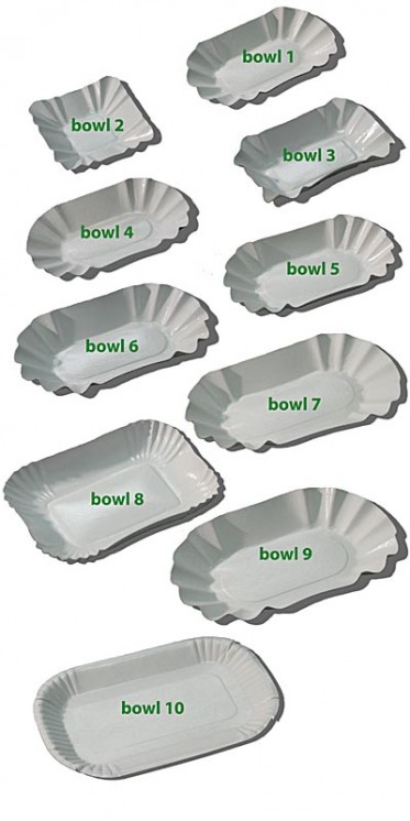 Tácek č.9 miska papírová CLASSIC s PET fólií