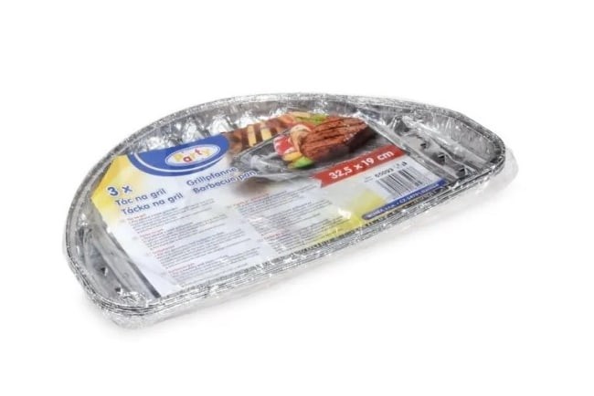 Tácek grilovací BARBECUE Alu, 320x190x18 mm. 3 ks.