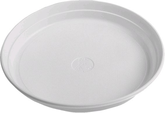Talíř PS hluboký 22 cm 1 dílný bílý 100 ks.