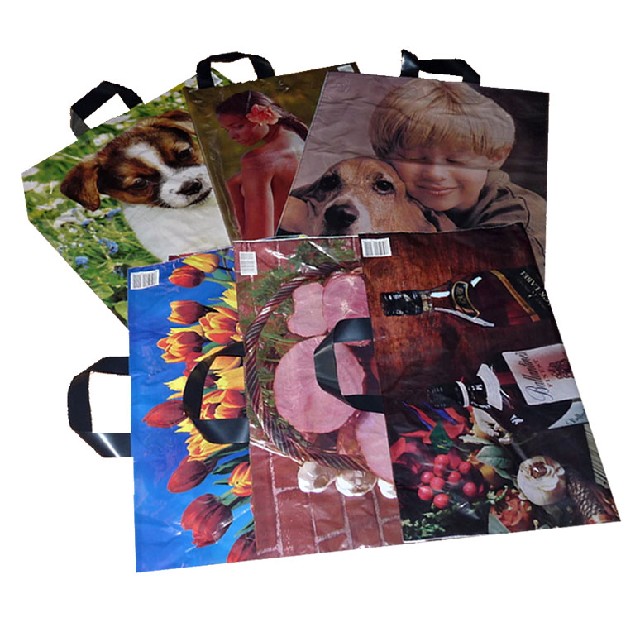 Taška LDPE s ušima POTISK 440x50x500mm. 25 ks.