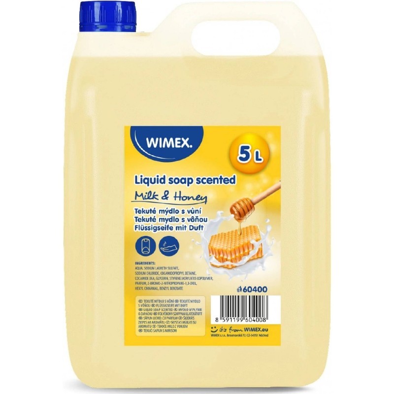 Tekuté mýdlo s vůní Mléko & Med 5L do dávkovače 1ks.