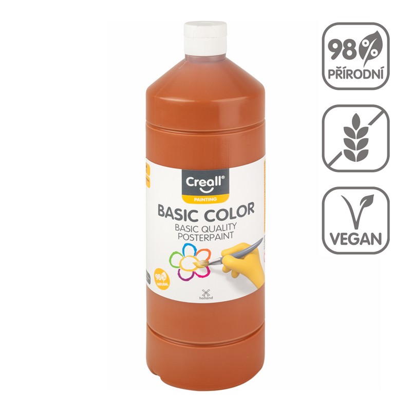 Temperová barva CREALL basic 1000ml. světlá HNĚDÁ