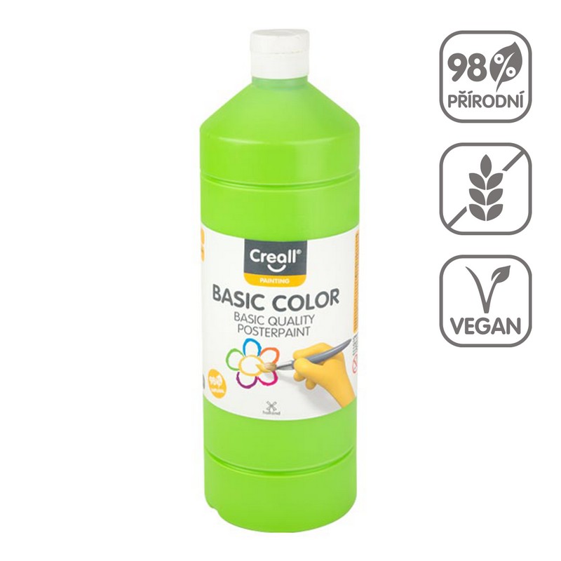 Temperová barva CREALL basic 1000ml. světlá ZELENÁ