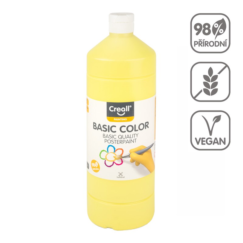 Temperová barva CREALL basic 1000ml. světlá ŽLUTÁ