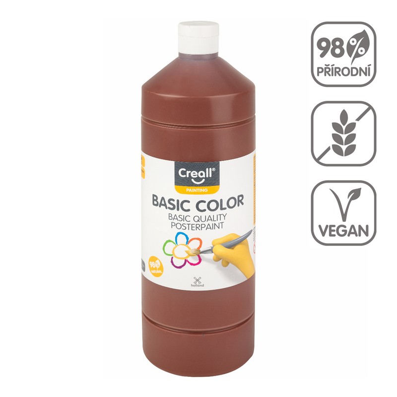 Temperová barva CREALL basic 1000ml. tmavá HNĚDÁ