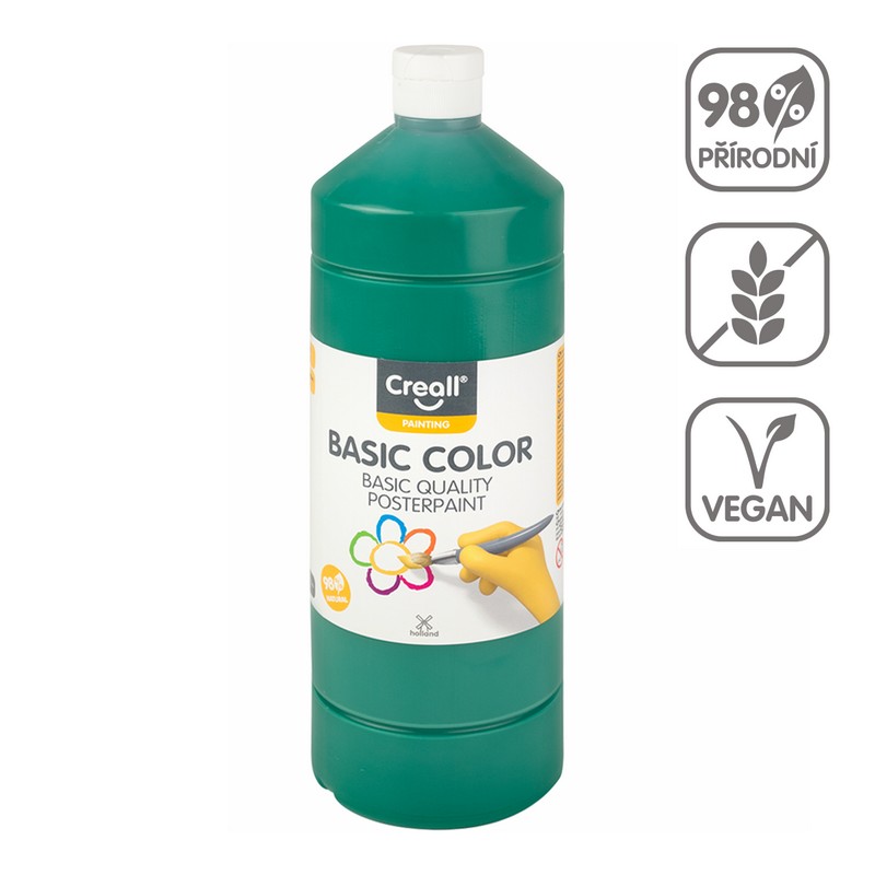 Temperová barva CREALL basic 1000ml. tmavá ZELENÁ