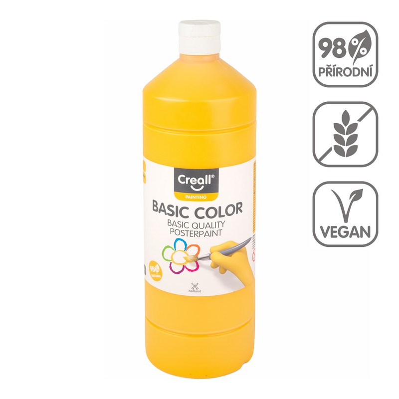 Temperová barva CREALL basic 1000ml. tmavá ŽLUTÁ