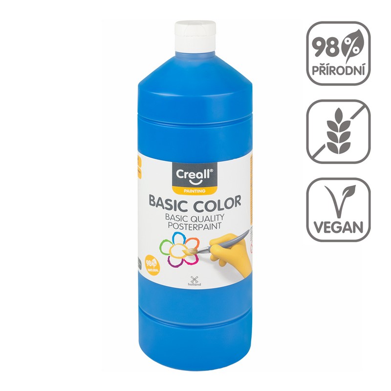 Temperová barva CREALL basic 1000ml. základní MODRÁ