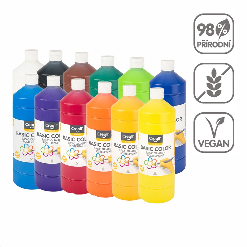 Temperová barva CREALL basic 12 x 1000ml. MIX BAREV