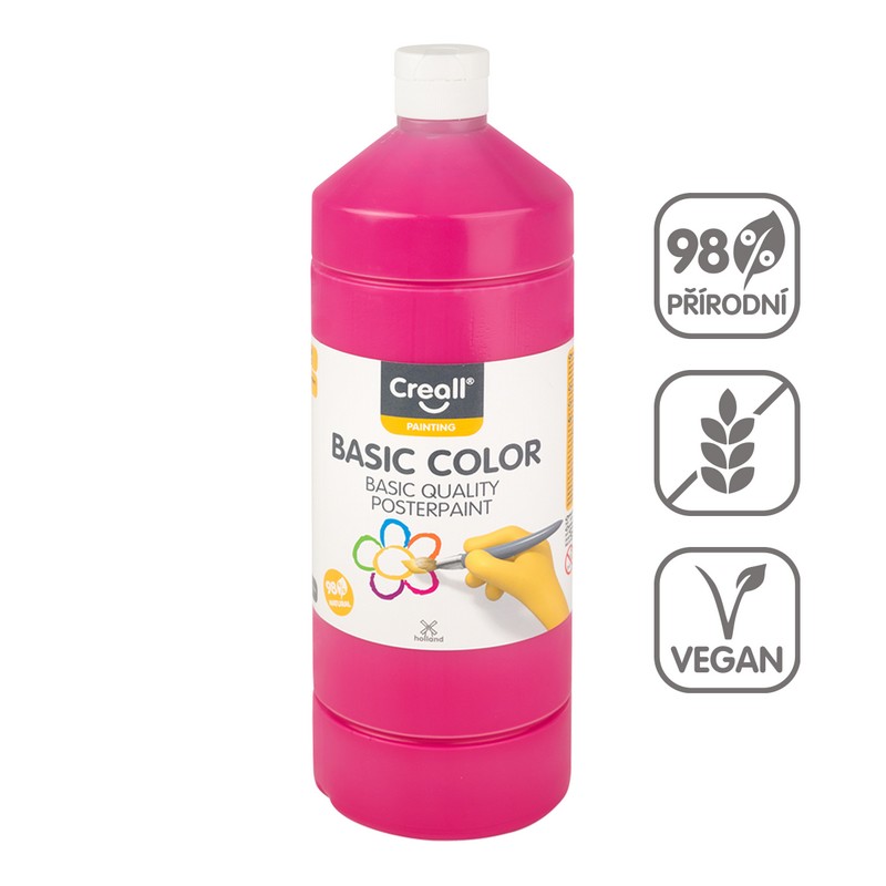 Temperová barva CREALL basic 500ml. magenta ČERVENÁ