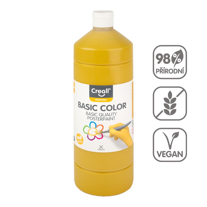Temperová barva CREALL basic 500ml. OKROVÁ