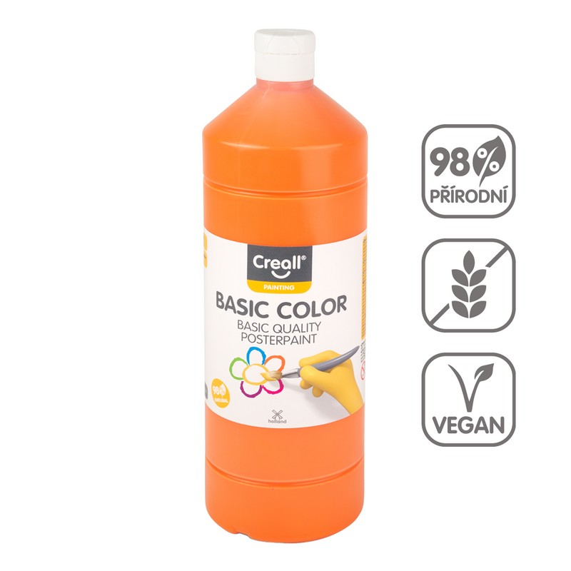 Temperová barva CREALL basic 500ml. ORANŽOVÁ