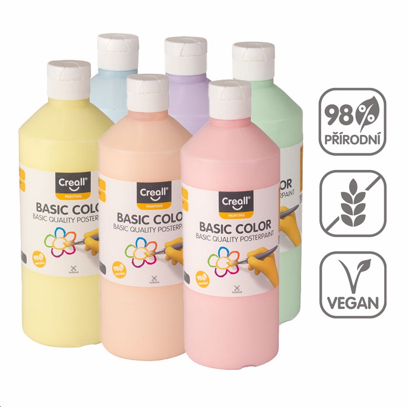 Temperová barva SADA 6 x 500ml. pastelových bare