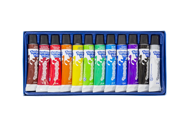 Temperové barvy SADA tuba 12ml. 12 barev