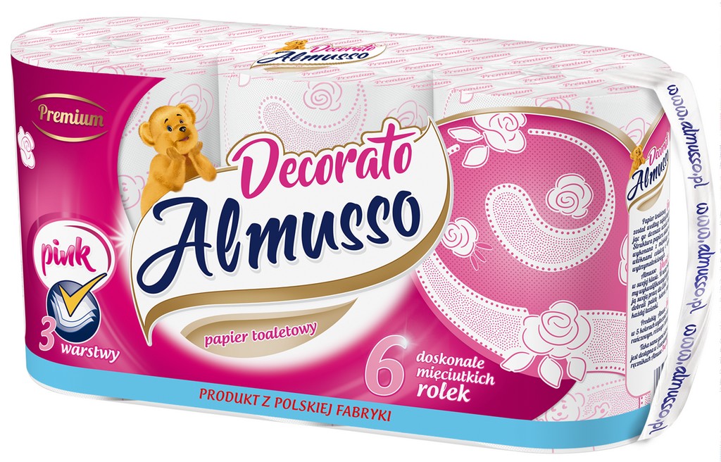 Toaletní papír ALMUSSO DECORATO 3vr. 6 roliček