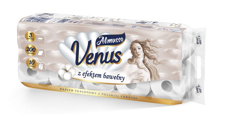 Toaletní papír ALMUSSO VENUS 3vr. 10 roliček