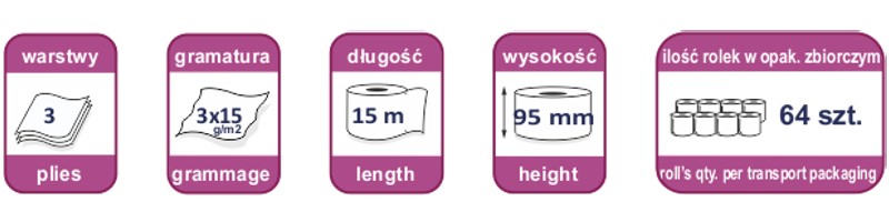 Toaletní papír HOTEL PROFI COMFORT 15 100%, bílé, 3vr., ražba 8ks