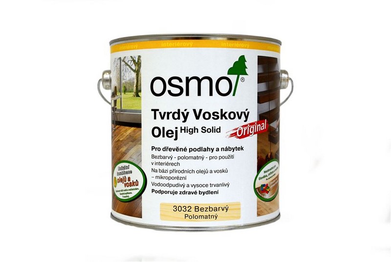 Tvrdý voskový olej OSMO 3032, hedvábný polomat 0,75 l.
