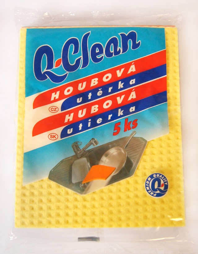 Utěrka houbová Q-Clean 5 ks.